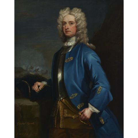 Appraisal: Charles Jervas BORN CIRCA - GENERAL TYRRELL IN ARMOUR WITH