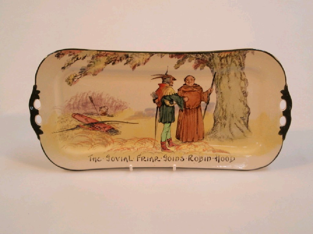 Appraisal: A Royal Doulton Greenwood Tree Series sandwich plate printed and