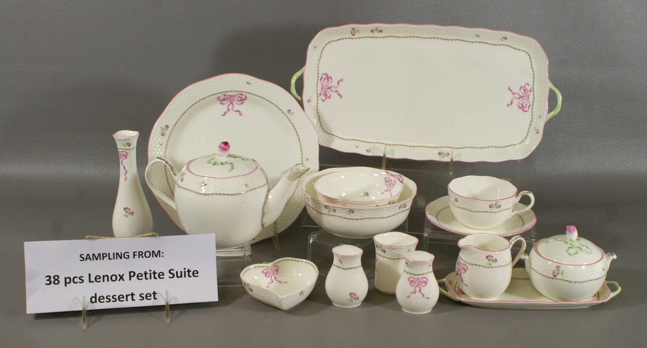 Appraisal: pcs Lenox Petite Suite dessert set see scan of listing