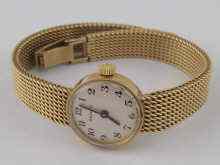 Appraisal: A carat lady's wrist watch with integral bracelet by Zenith