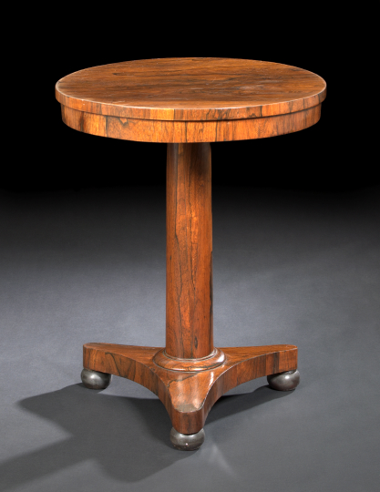 Appraisal: Regency Rosewood Side Table first quarter th century the circular