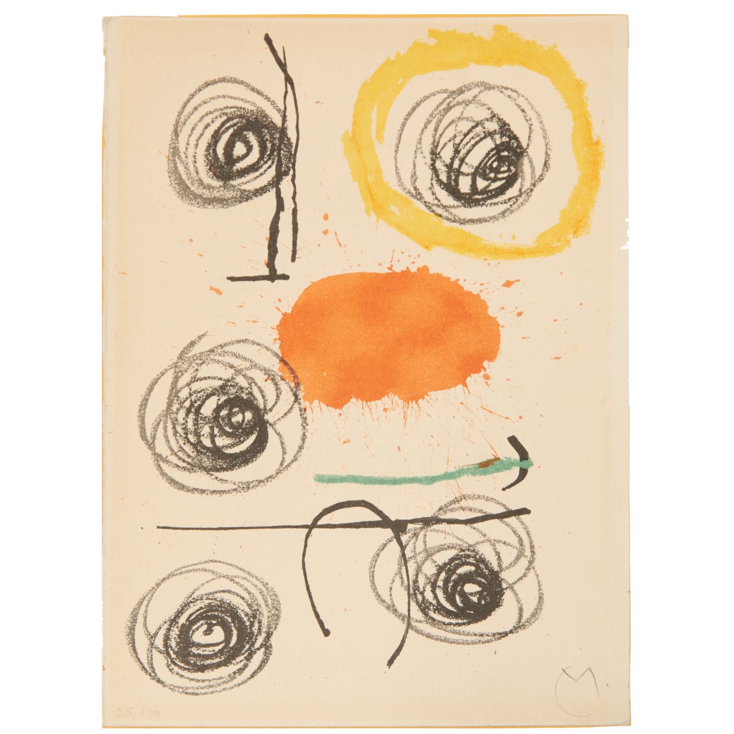 Appraisal: JOAN MIRO COLOR LITHOGRAPH Joan Miro Spanish - from Obra