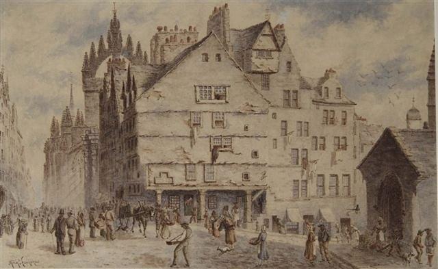 Appraisal: ARCHIBALD A FARQUHAR exh - Auld Reekie Edinburgh signed watercolour