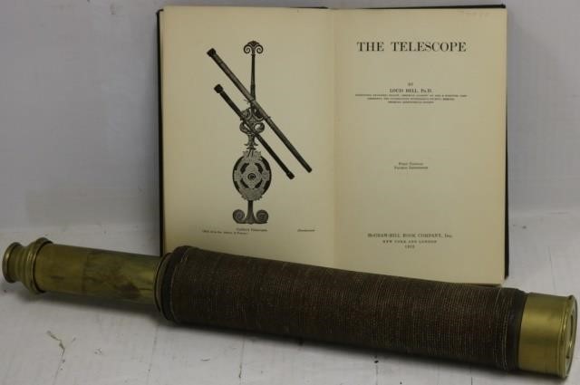 Appraisal: TH C BRASS TELESCOPE WITH ROPE BRAIDED GRIP LONG OPEN