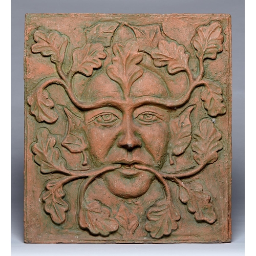 Appraisal: Peter James Wild - - Green Man terracotta relief signed