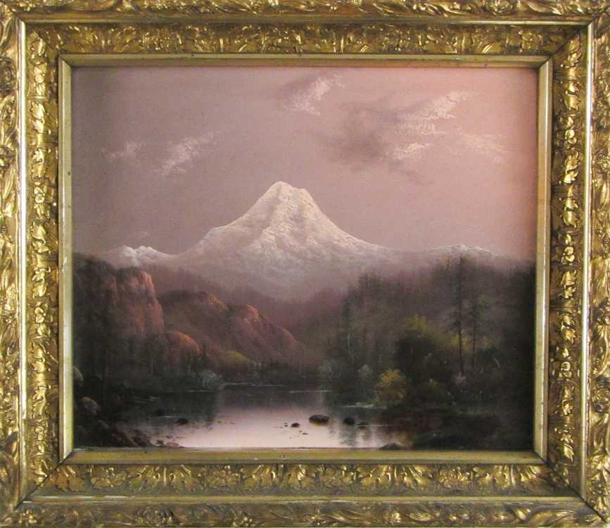 Appraisal: ELIZA BARCHUS OIL ON BOARD Oregon - Mount Rainier at