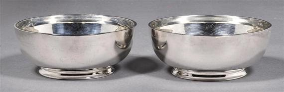 Appraisal: SMALL FINGER BOWLS France after Maker's mark Emil Puiforcat D