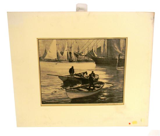 Appraisal: Gordon Hope Grant American - Small Craft lithograph depicting four