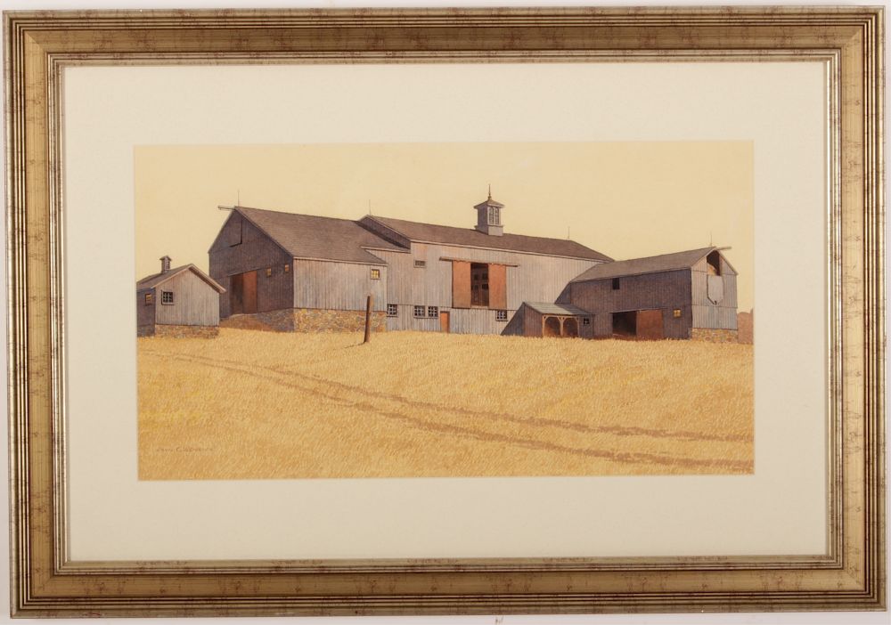 Appraisal: John C Wenrich American Prairie Barns W C John C