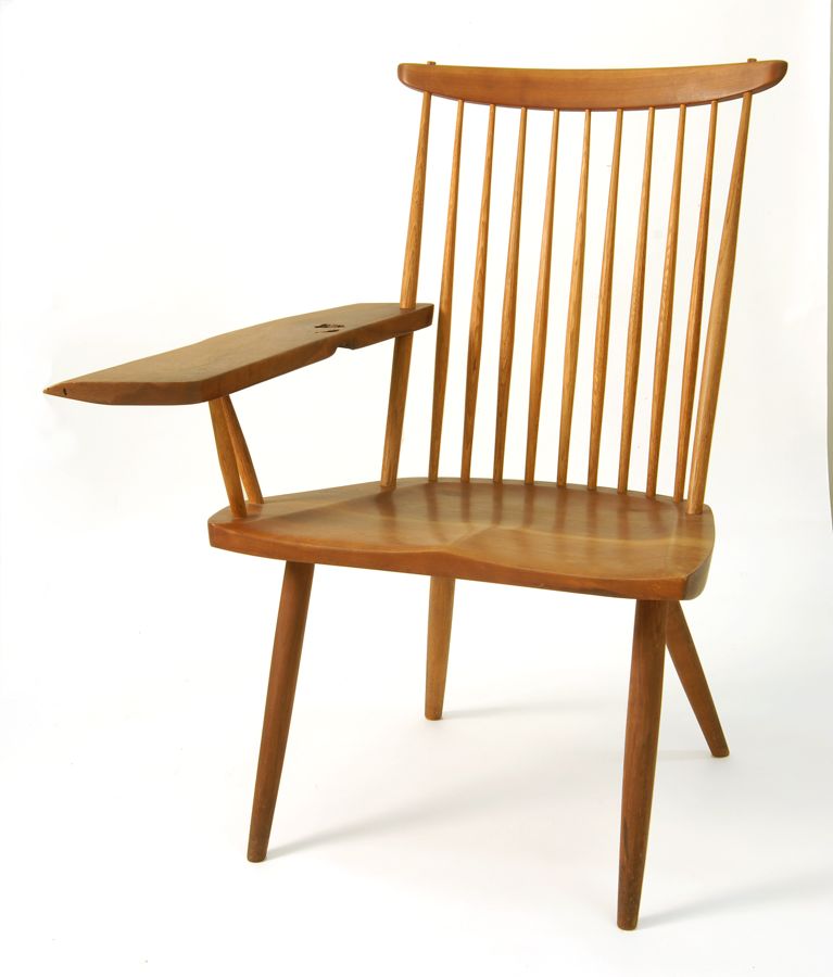 Appraisal: WRITING ARMCHAIR IN THE MANNER OF GEORGE NAKASHIMA In cherry