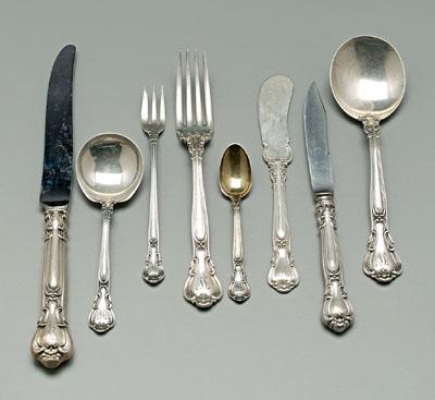 Appraisal: Gorham Chantilly sterling flatware pieces quot W quot monogram oz