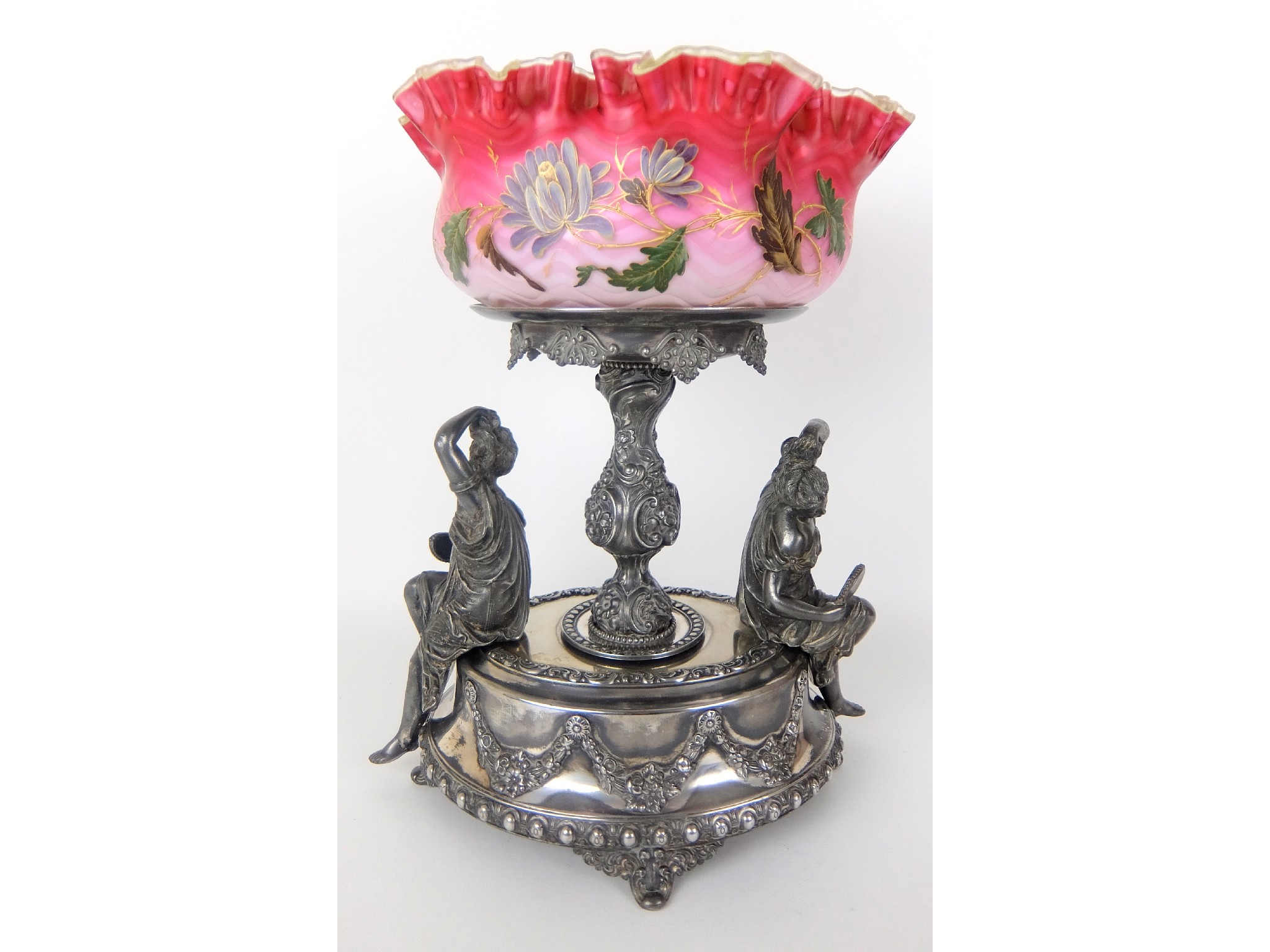 Appraisal: An American silver plate and glass centrepieceby the Meriden Britannia