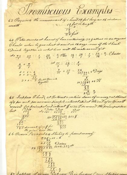 Appraisal: vols American Arithmetical Manuscript Work Books - Lancaster Co Pa