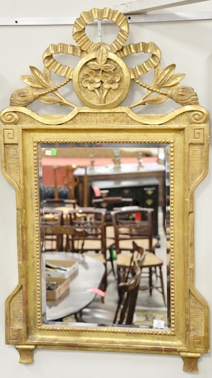 Appraisal: Large Continental gilt framed mirror x Large Continental gilt framed