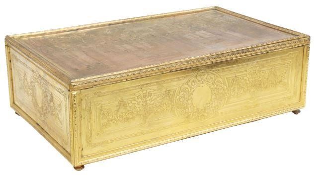 Appraisal: French bronze dore jewel casket Bottini et Lemosof late th