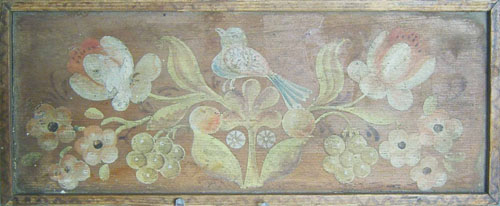 Appraisal: Painted pine panel late th c initialed E B x