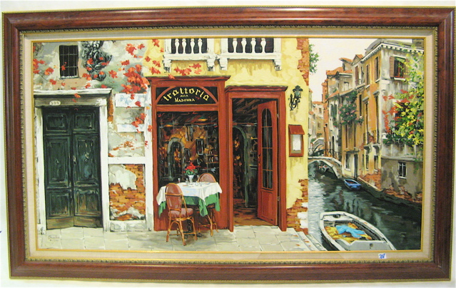 Appraisal: VIKTOR SHVAIKO SERIGRAPH Altai Russia born titled Trattoria alla Madonna