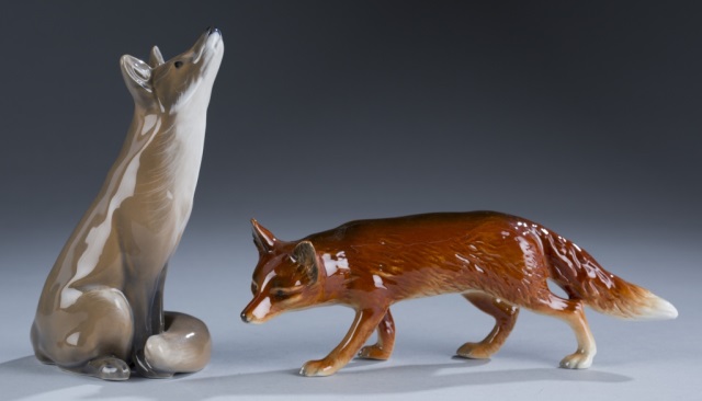 Appraisal: Two Fox Figures Two Fox Figures Royal Copenhagen Seated Fox