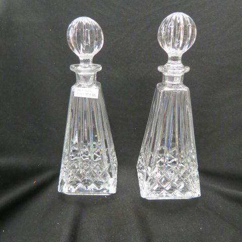 Appraisal: Pair of Waterford Lismore Pyramid Decanters scarce shape excellent