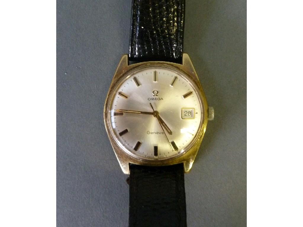 Appraisal: GENTS OMEGA GOLD PLATED SWISS WRIST WATCH with mechanical movement