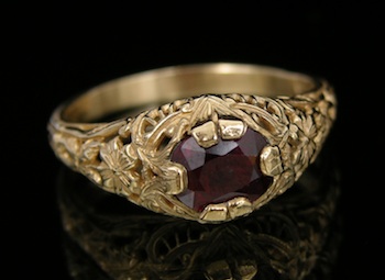 Appraisal: A Lady's Ruby Gold Ring k cast and hand finished