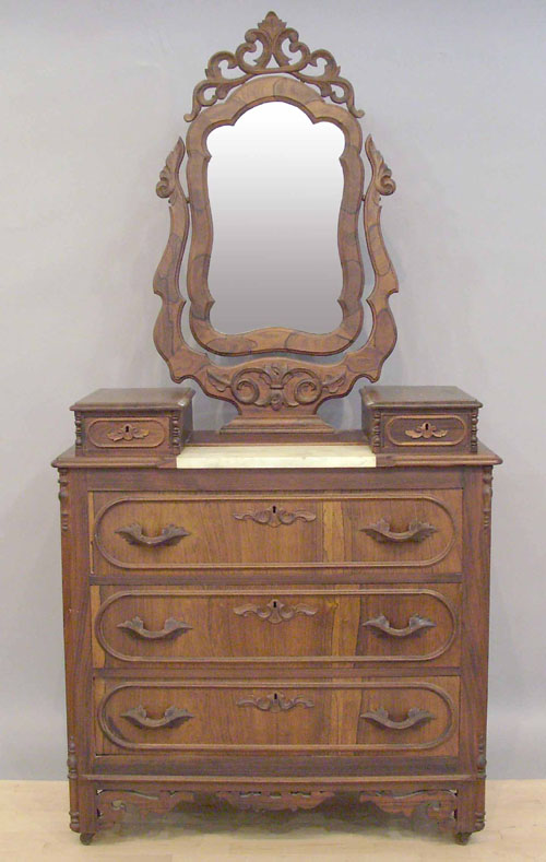 Appraisal: Victorian rosewood dresser signed S B h w