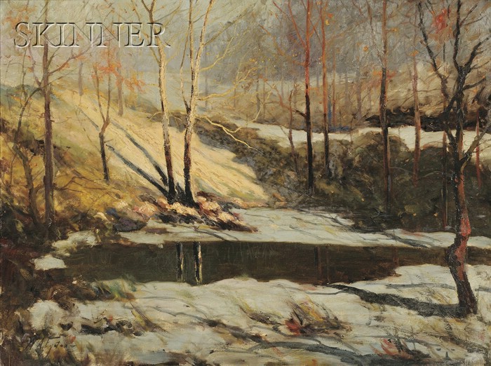 Appraisal: William Arnold Eyden Jr American - The Frozen Stream Signed