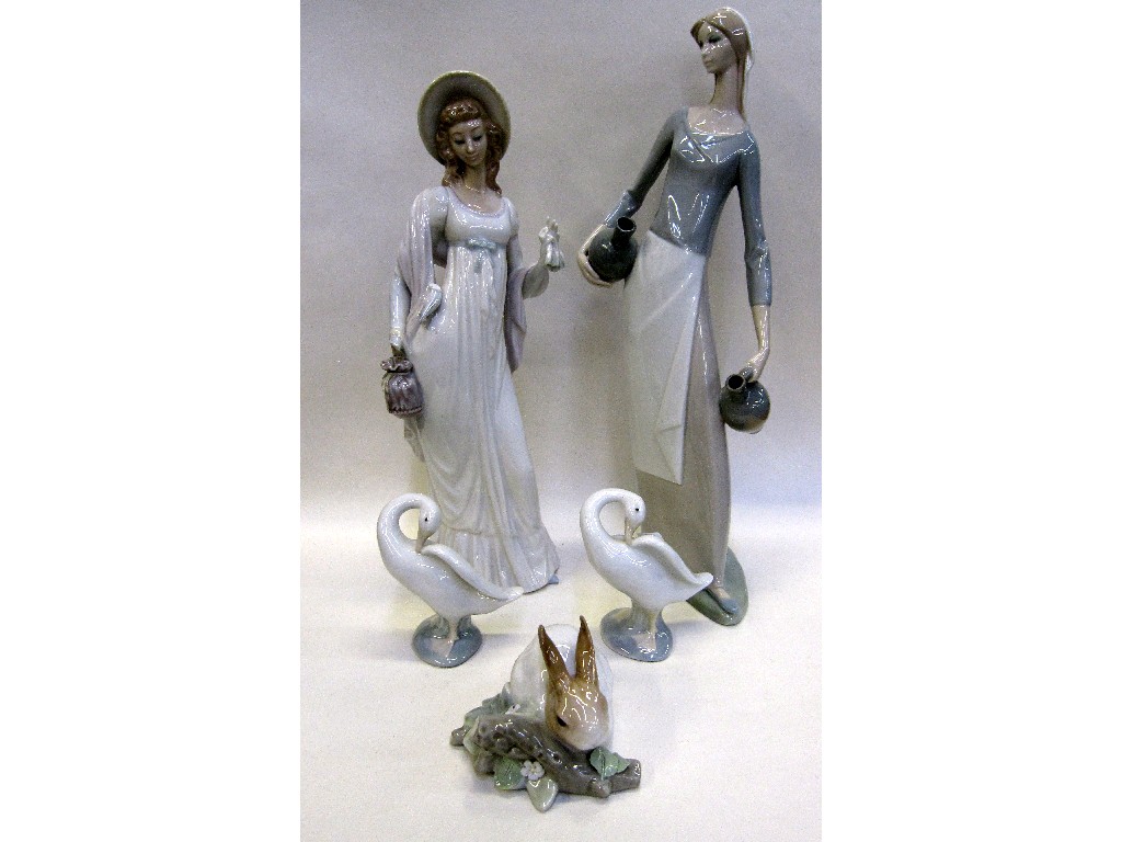 Appraisal: Large Lladro figure of a woman def large Nao figure