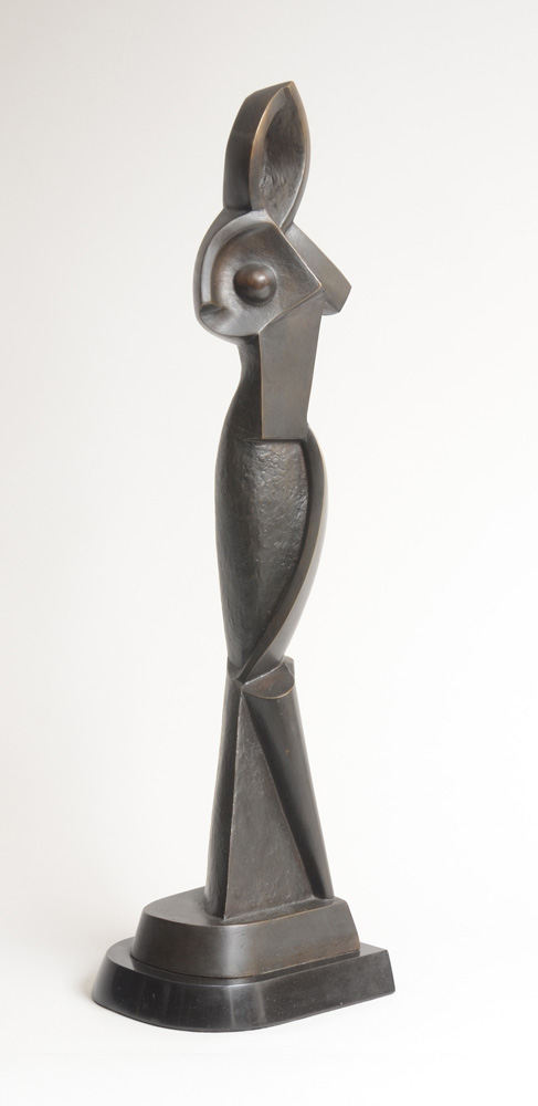 Appraisal: AFTER ALEXANDER ARCHIPENKO - GEOMETRIC STATUETTE Bronze inscribed 'Archipenko Paris