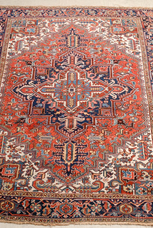 Appraisal: Heriz Carpet Northwest Persia second quarter th century small spots