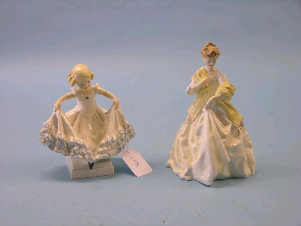 Appraisal: A Royal Worcester figure Masquerade number by F G Doughty