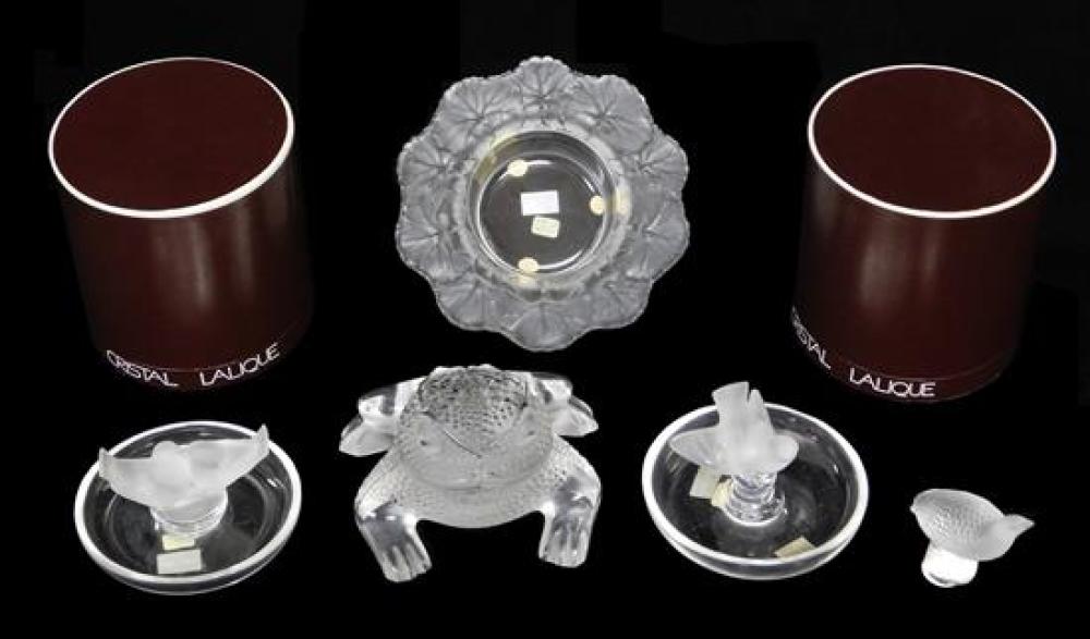 Appraisal: GLASS Lalique five pieces total most still in original box