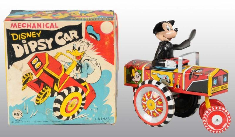 Appraisal: Linemar Mickey Mouse Dipsy Car Toy in Orig Box Description