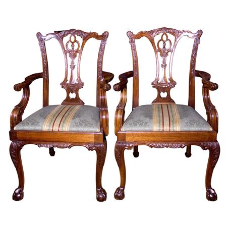 Appraisal: Group of Sixteen George II Style Mahogany Dining Chairs Estimate