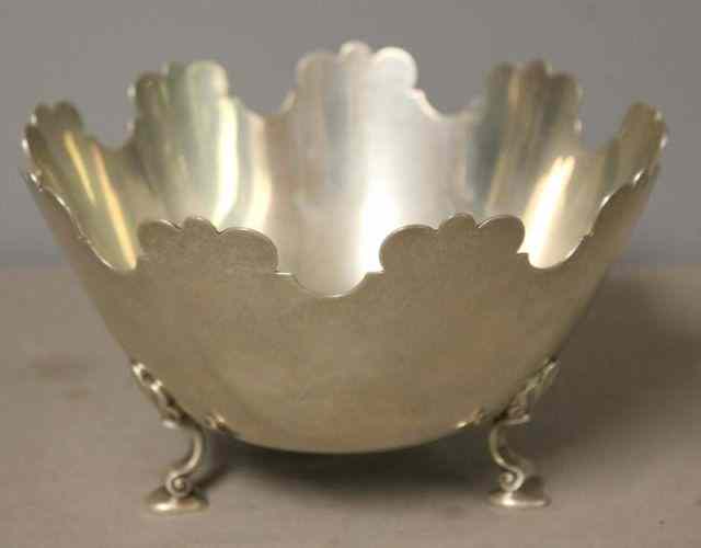 Appraisal: STERLING Tiffany Sterling Shaped Bowl Possibly a rinser From a