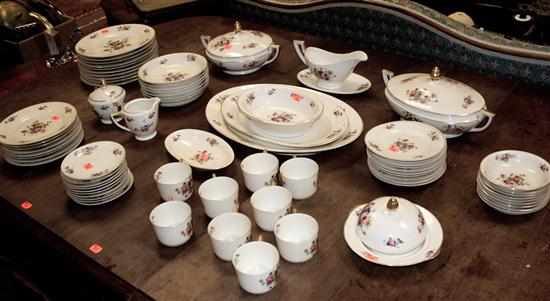 Appraisal: Pirken Hammer floral decorated china partial dinner service Estimate -