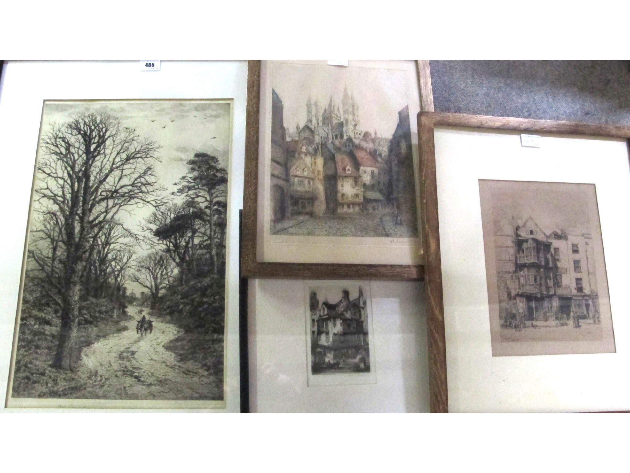 Appraisal: FRED SLOCOMBE Country lane signed etching Mary McKay John Knox's