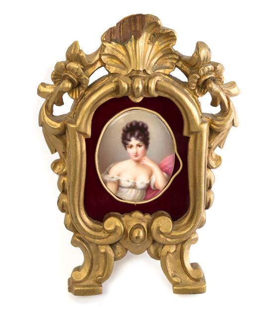 Appraisal: Sale Lot A Continental Porcelain Plaque depicting Josephine Bonaparte set