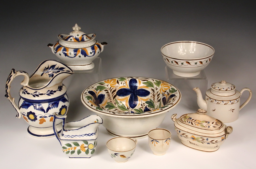 Appraisal: PCS ENGLISH CREAMWARE - All late th to early th