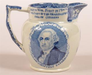 Appraisal: Historical Blue Transfer China Cream Pitcher Historical Staffordshire Blue Transfer