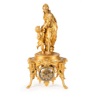 Appraisal: A French Neoclassical Gilt Metal Mantel Clock Late th Century