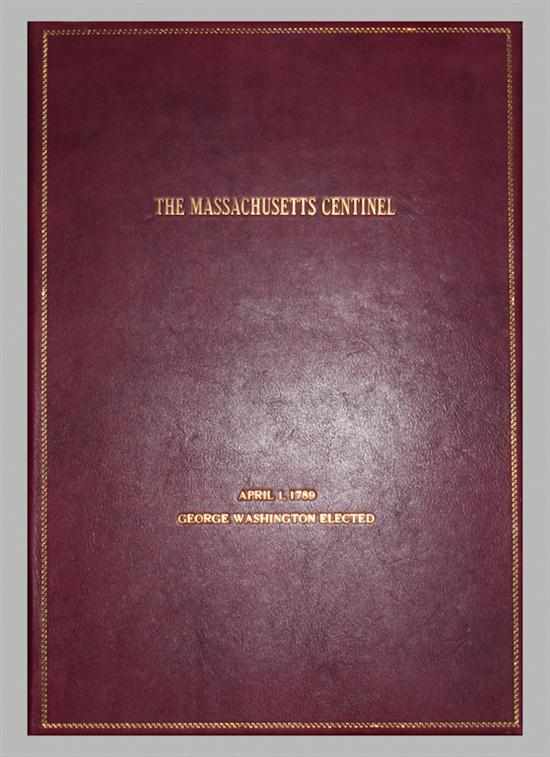 Appraisal: Historic Newspaper Washington's Election Single issue of The Massachusetts Centennial