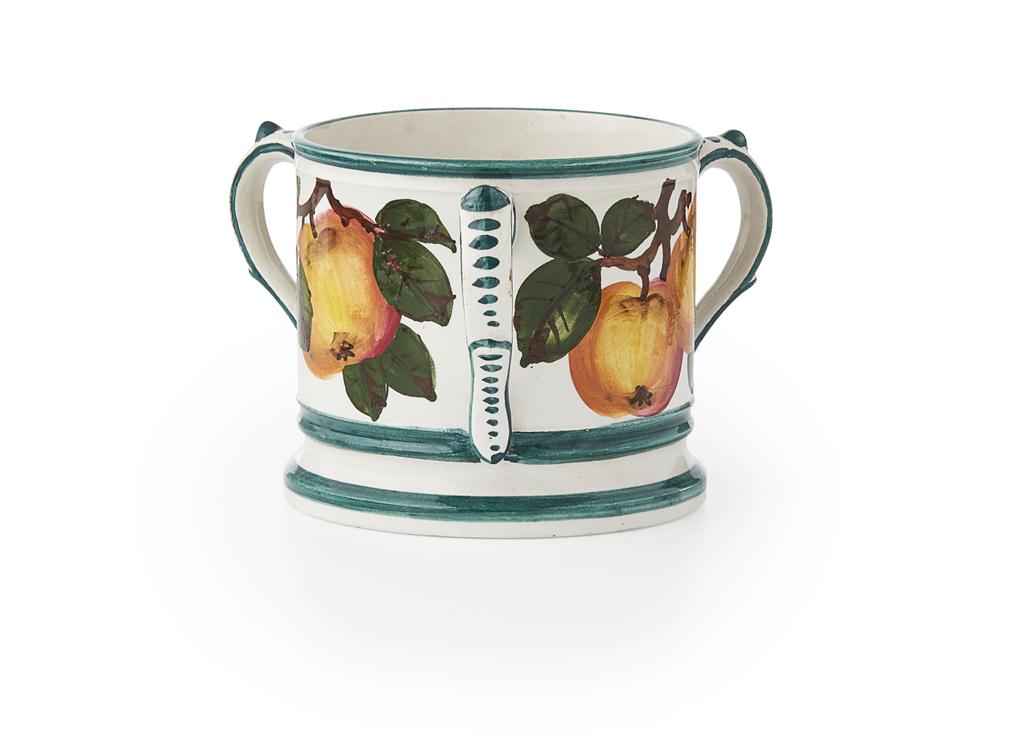 Appraisal: WEMYSS WARE SMALL 'APPLES' LOVING CUP EARLY TH CENTURY impressed