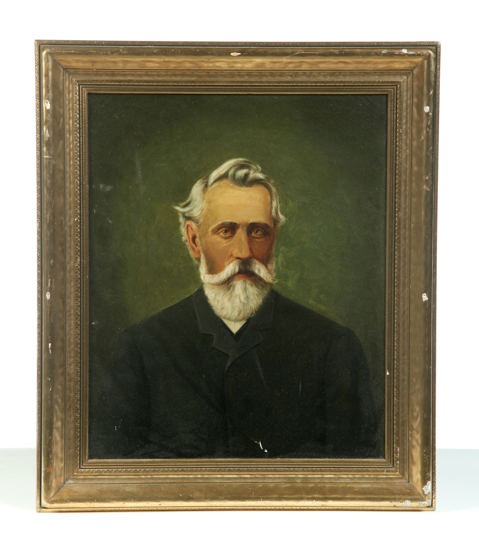 Appraisal: FRAMED OIL ON CANVAS PORTRAIT OF A GENTLEMAN Second half-