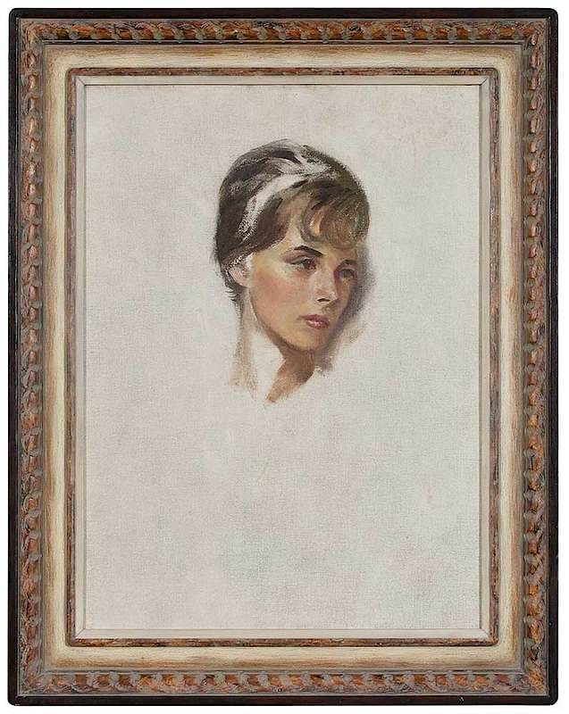 Appraisal: Roman Chatov Georgia - Study of a Woman's Head circa