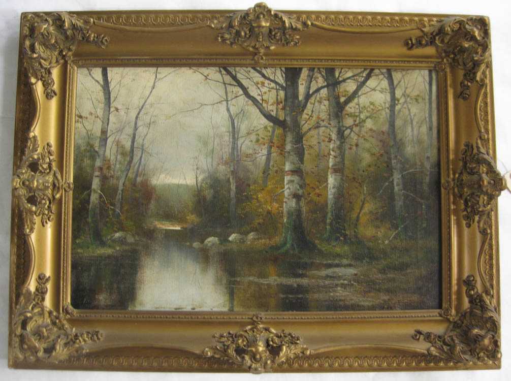 Appraisal: FRANK P FREYBURG OIL ON CANVAS United Kingdom - Autumn