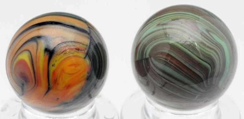 Appraisal: Lot of Christensen Agate Stripe Opaque Marbles Includes one with