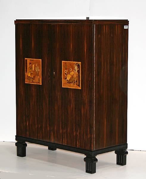 Appraisal: A Swedish Neoclassical style inlaid rosewood document cabinet height in