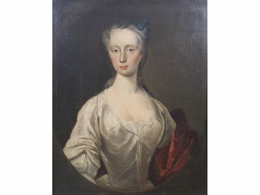 Appraisal: English School Portrait of a Lady th c oil on