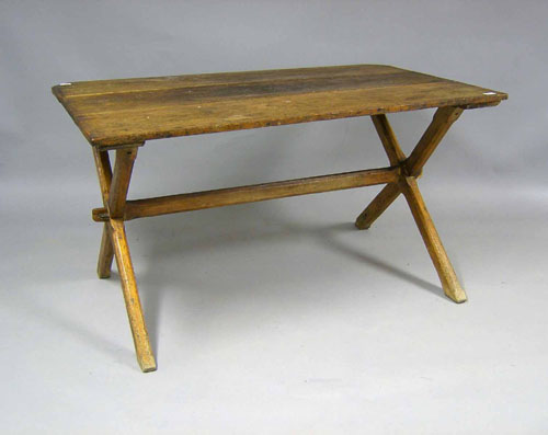 Appraisal: Pine sawbuck table th c h w